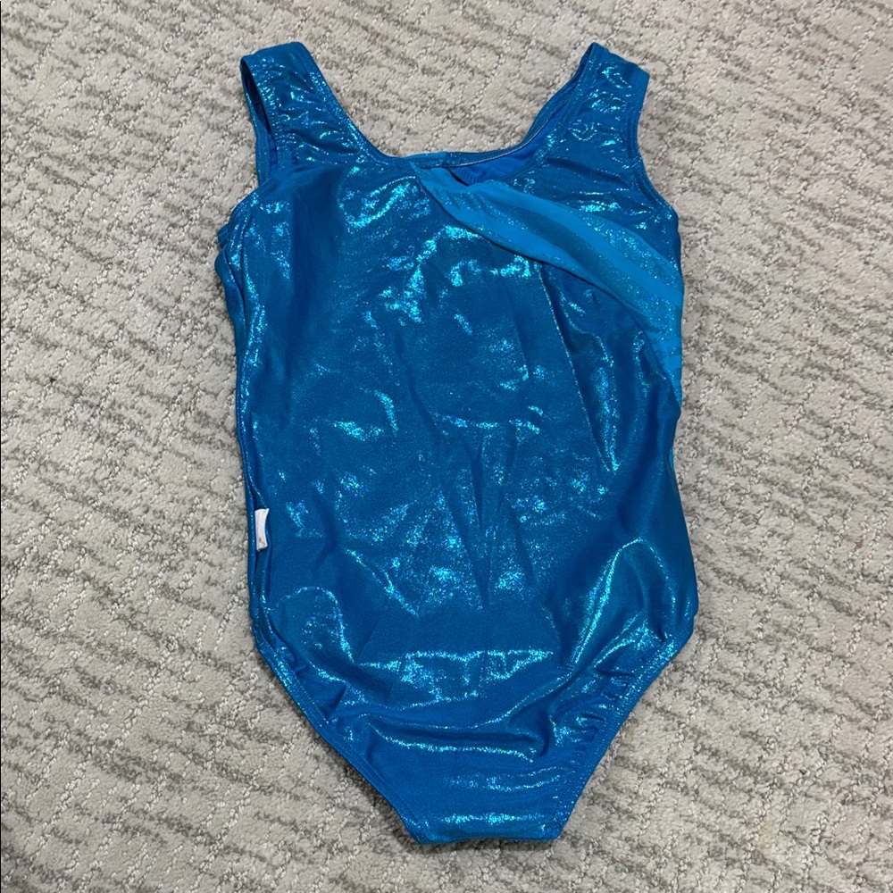Shiny Blue Girls' Active Leotard